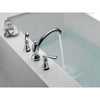Delta Linden 2-Handle Widespread Chrome Roman Tub Faucet with Valve D923V
