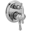 Delta Cassidy Collection Chrome Traditional Monitor 17 Shower Faucet Control Handle with 6-Setting Integrated Diverter Trim (Requires Valve) DT27997