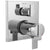 Delta Ara Collection Chrome Modern Thermostatic Shower Faucet Control Handle with 3-Setting Integrated Diverter Includes Trim Kit and Valve without Stops D2134V