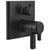 Delta Pivotal Modern Matte Black Finish Thermostatic Shower System Control with 3-Setting Integrated Diverter Includes Valve and Handles D3090V