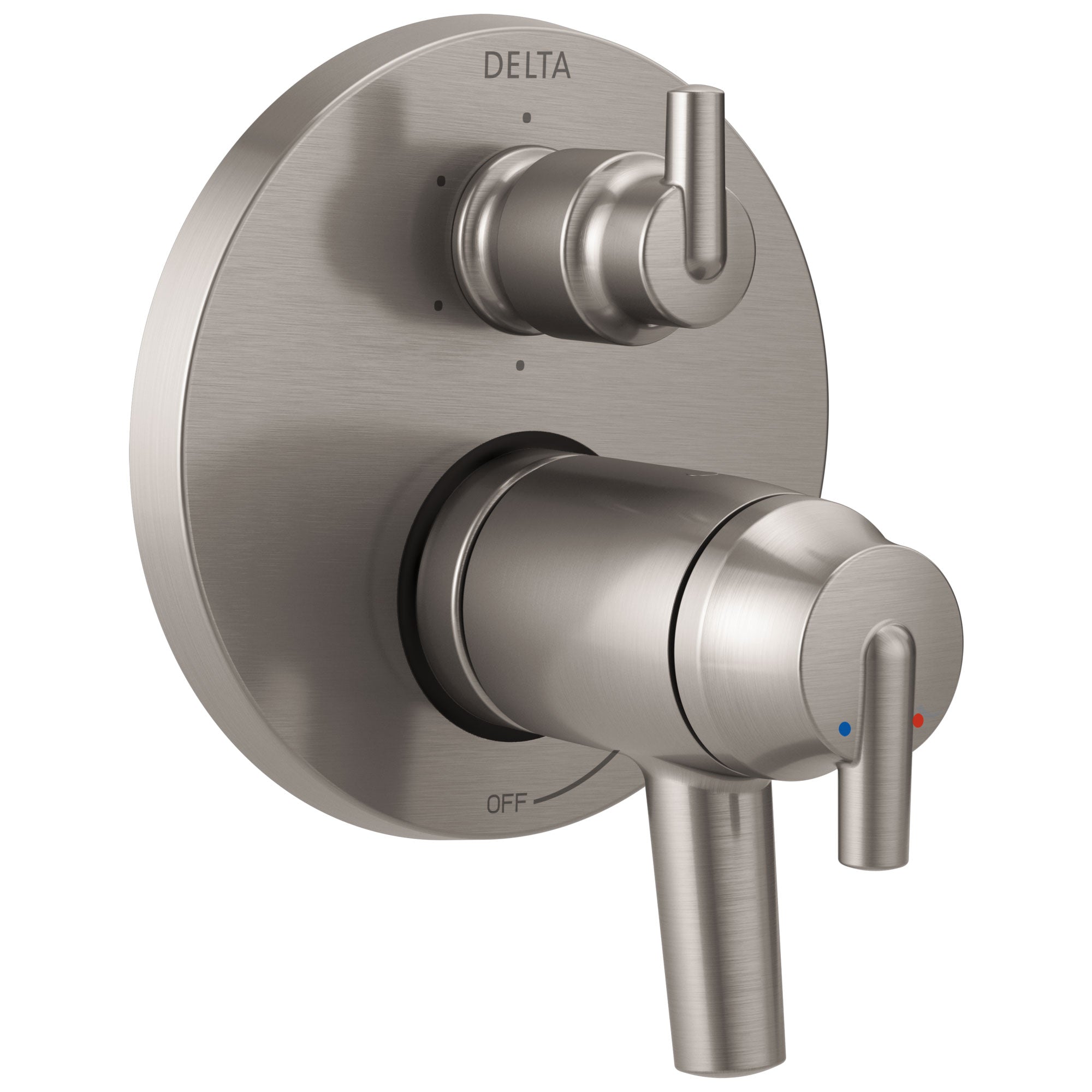 Delta Trinsic Collection Stainless Steel Finish Thermostatic Shower Faucet Control with 6-Setting Integrated Diverter Trim (Requires Valve) DT27T959SS