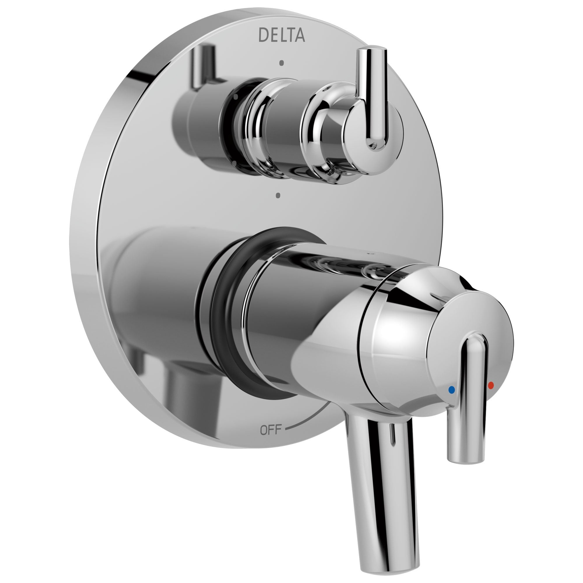 Delta Trinsic Chrome Thermostatic TempAssure 17T Shower Faucet Control with 6-Setting Integrated Diverter Includes Trim Kit and Valve without Stops D2122V
