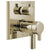 Delta Pivotal Polished Nickel Finish Thermostatic 17T Shower System Control with 6-Setting Integrated Diverter Includes Rough Valve and Handles D3655V