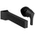 Delta Zura Matte Black Finish Single Handle Wall Mount Bathroom Sink Faucet Trim Kit (Requires Valve) DT574LFBLWL