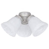 Concord Fans Faux Alabaster 3 Light Satin Nickel Ceiling Fan Light Kit