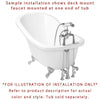Satin Nickel Deck Mount Clawfoot Tub Faucet w hand shower w Drain Supplies Stops CC2009T8system