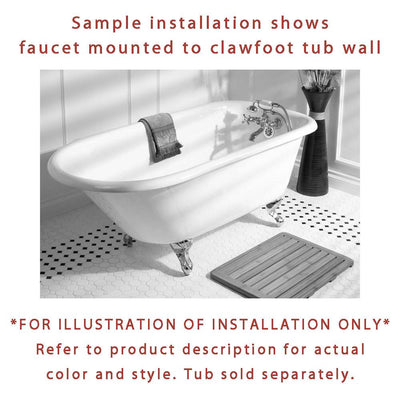 Oil Rubbed Bronze Wall Mount Clawfoot Tub Faucet w Hand Shower Package CC559T5system