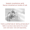 Satin Nickel Wall Mount Clawfoot Tub Faucet Package Supply Lines & Drain CC3T8system