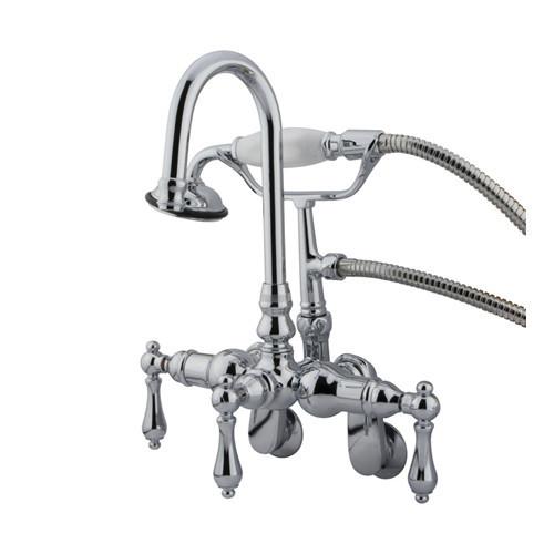 Kingston Brass Vintage 3-Handle Clawfoot Tub Faucet Package With Supply Line In Polished Chrome Hcck12t1ss Sb Kingston Brass Vintage 3-Handle Clawfoot Tub Faucet Package With Supply Line In Polished Chrome Hcck12t1ss Sb