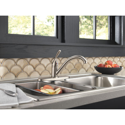 Delta Classic Stainless Steel Finish Single Handle Kitchen Sink Faucet D100SSDST