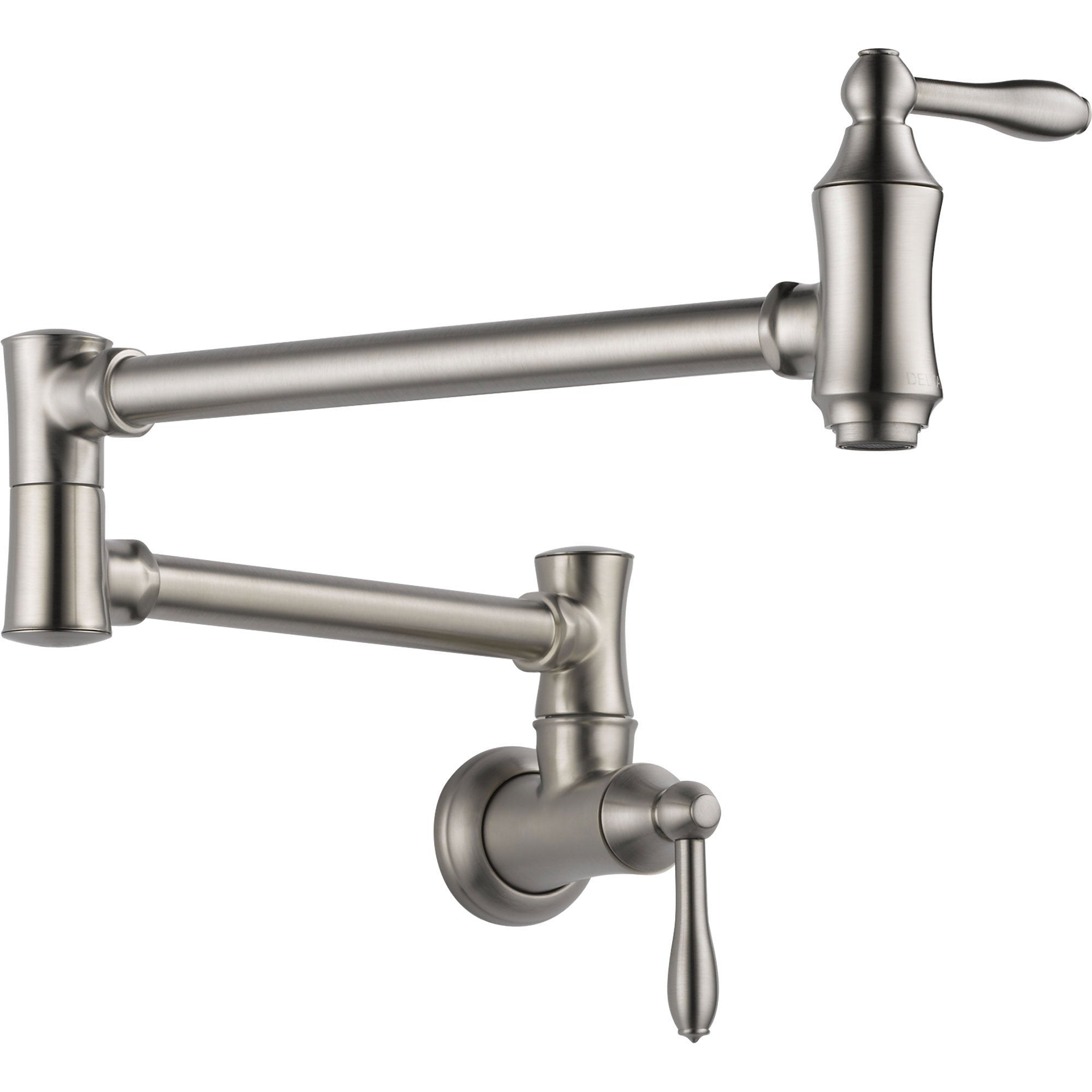 Delta Traditional Kitchen Wall Mounted Pot filler Faucet in Stainless 535204