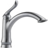 Delta Linden Single Handle One Hole Arctic Stainless Kitchen Faucet 610436