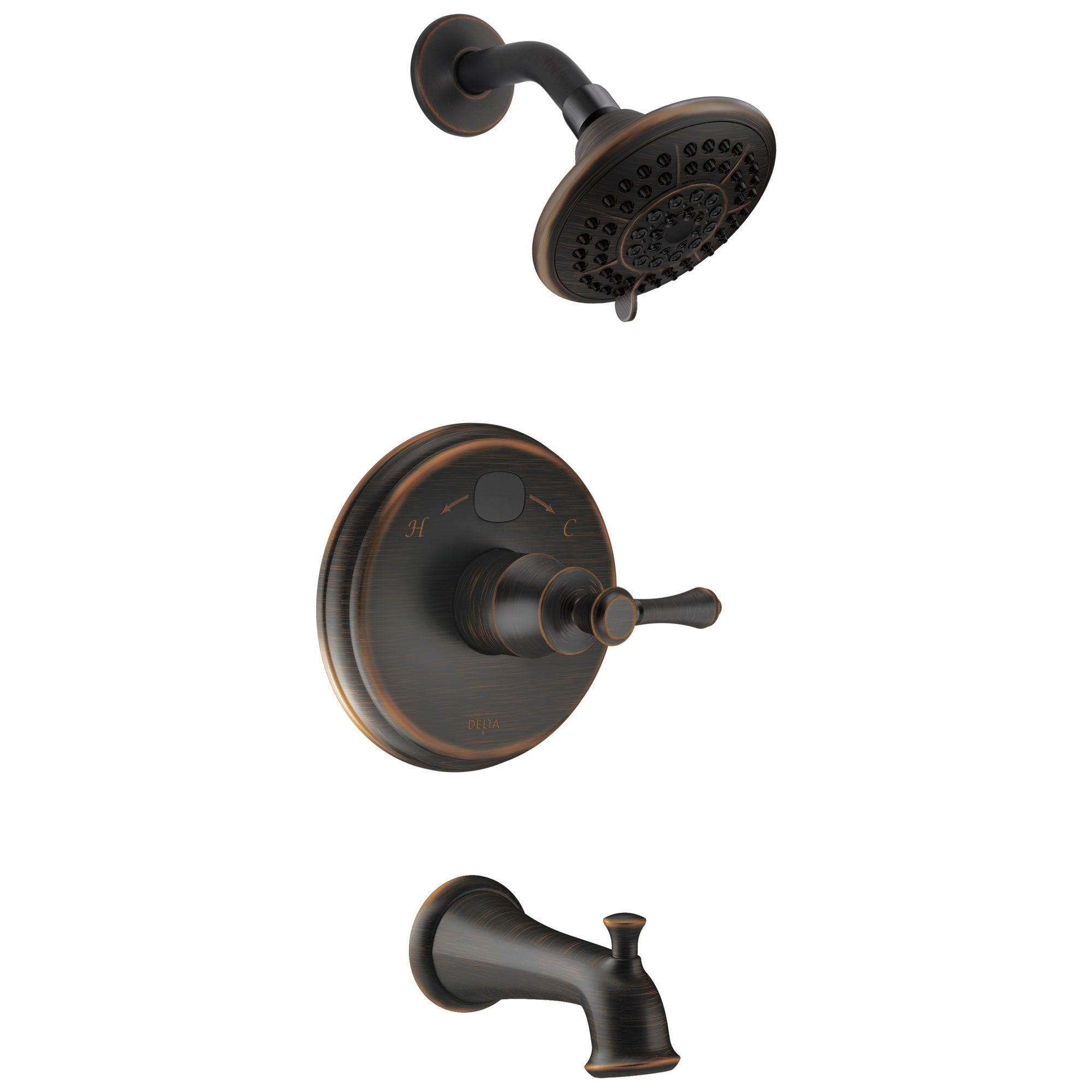 Delta Venetian Bronze MultiChoice 14 Series Temp2O Digital One Handle Tub and Shower Combination Faucet Complete item: Trim Kit and Rough-in Valve Included 732768