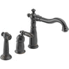 Delta Venetian Bronze Finish Victorian Collection Single Handle Kitchen Faucet with Sidespray and Deck Mount Soap Dispenser Package D002CR
