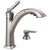 Delta Kine Spotshield Stainless Steel Finish Single Handle Pull-Out Kitchen Faucet with Soap Dispenser D16967SPSDDST