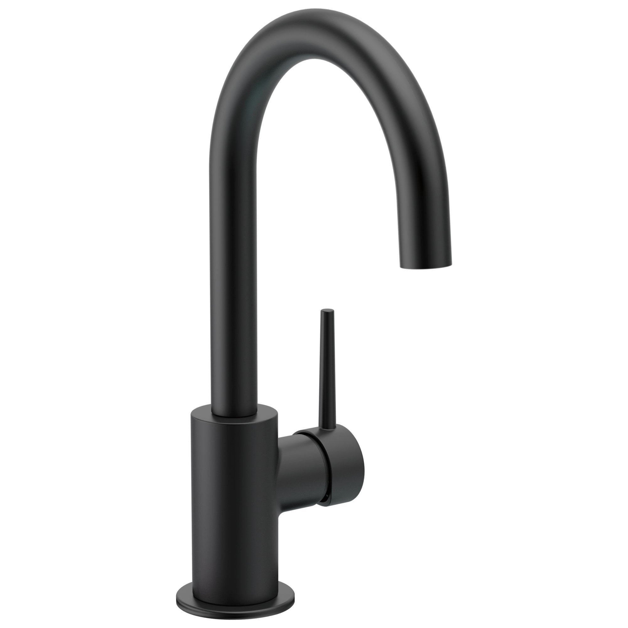 Delta Trinsic Collection Matte Black Finish Single Lever Handle 360-degree Swivel Spout Modern Bar Sink Faucet 729158