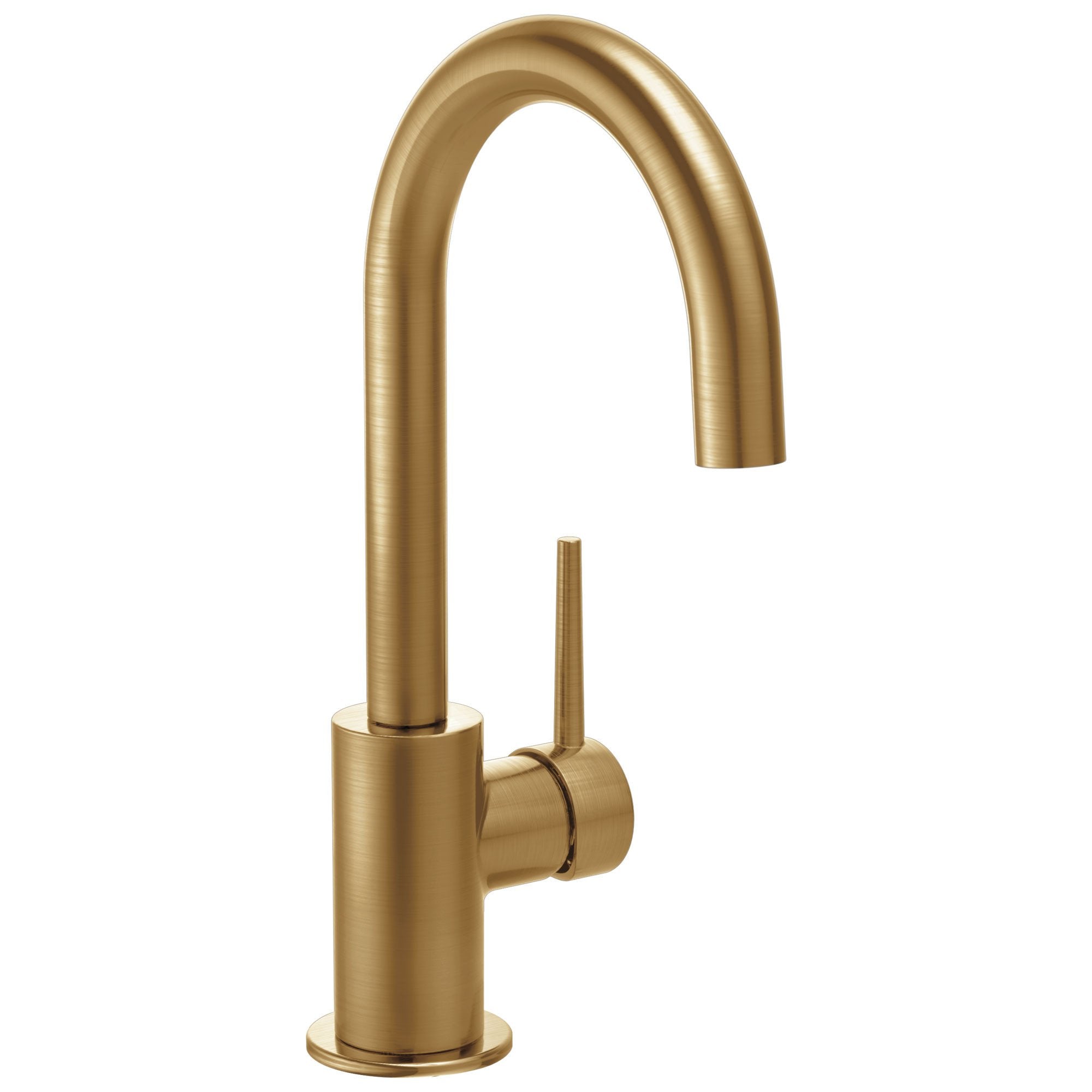 Delta Trinsic Collection Champagne Bronze Finish Single Lever Handle 360-degree Swivel Spout Modern Bar Sink Faucet 729156