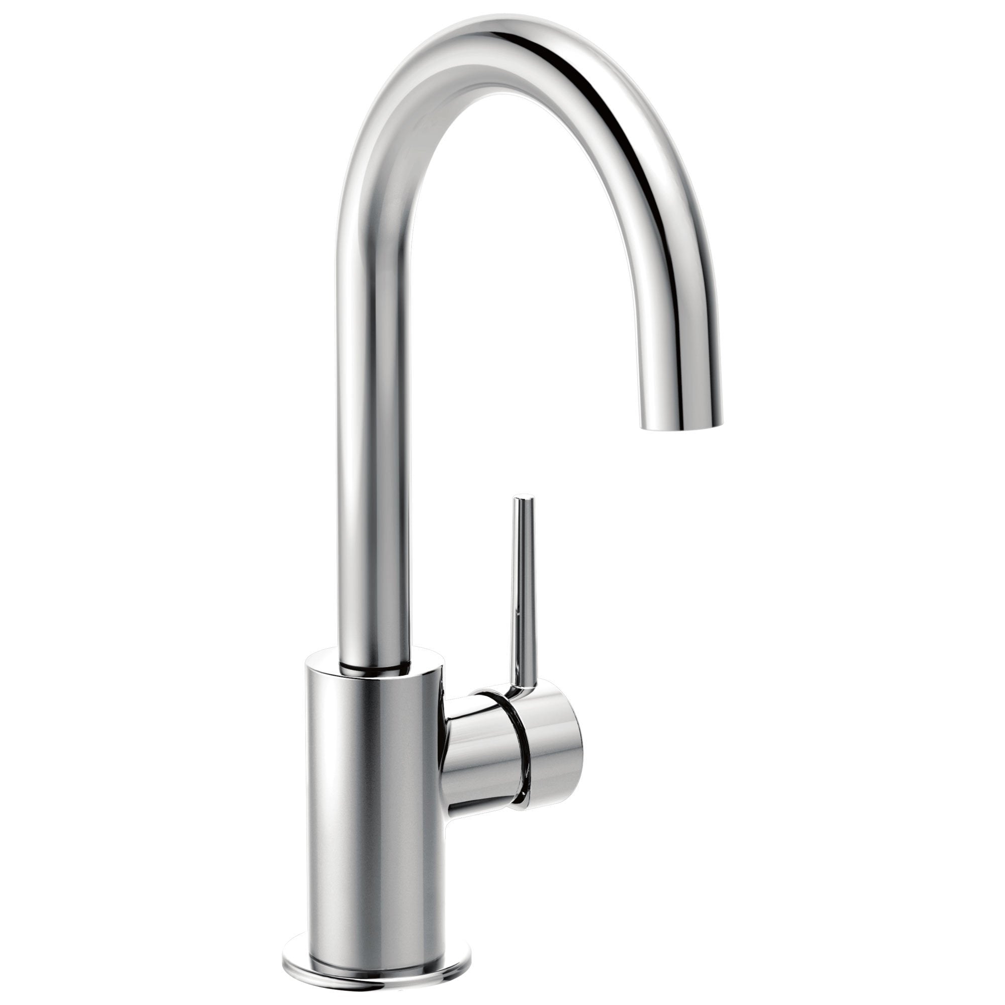 Delta Trinsic Collection Chrome Finish Single Lever Handle 360-degree Swivel Spout Modern Bar Sink Faucet 729160