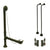 Bronze Clawfoot Tub Hardware Kit Drain, Single Offset Supply lines, Lever Stops