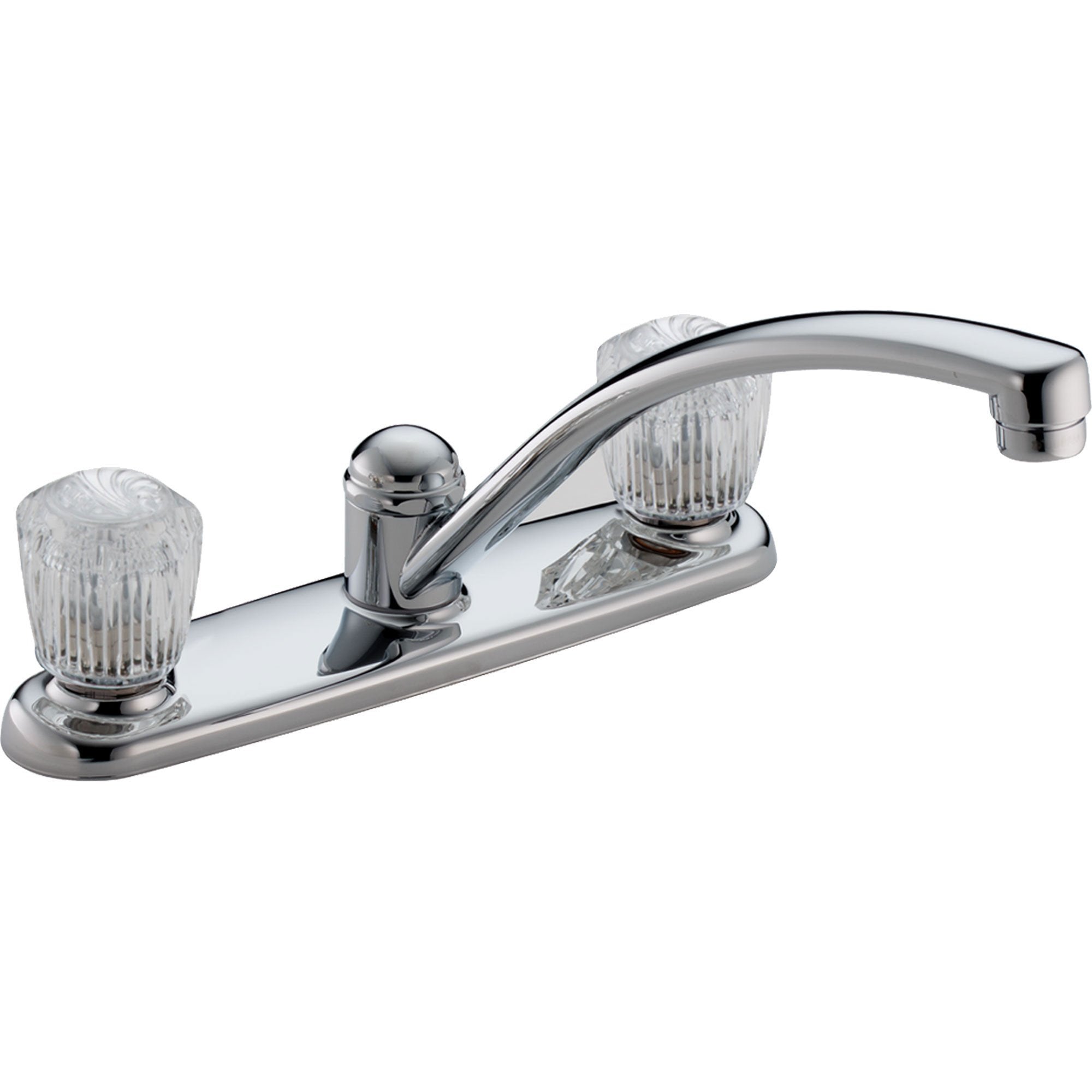 Delta Classic 2-Handle Acrylic Knob Kitchen Faucet in Chrome 474523
