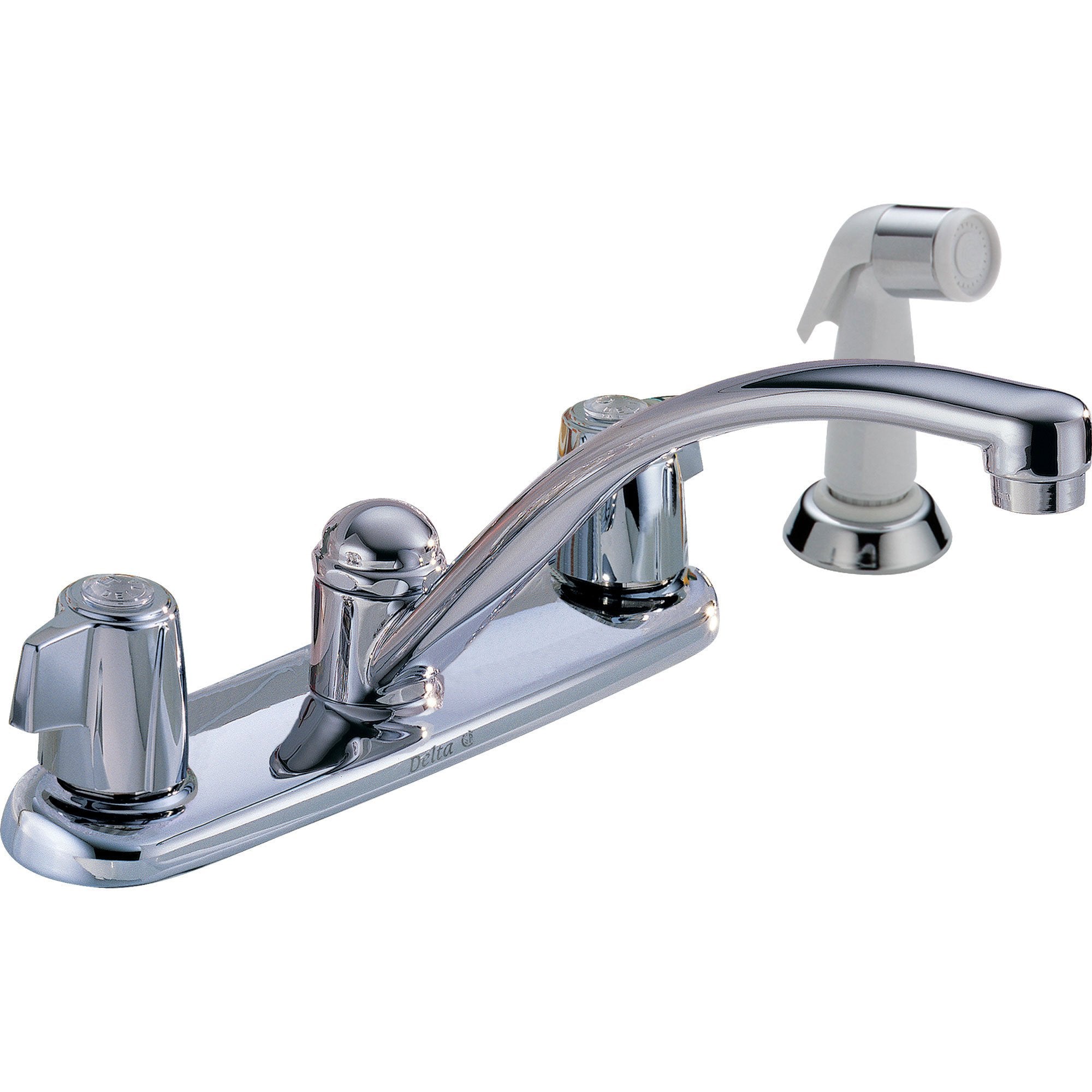 Delta Classic 2-Handle Side Sprayer Kitchen Faucet in Chrome 474528