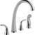 Delta Chrome High Arch Spout Widespread Kitchen Sink Faucet with Spray 555818