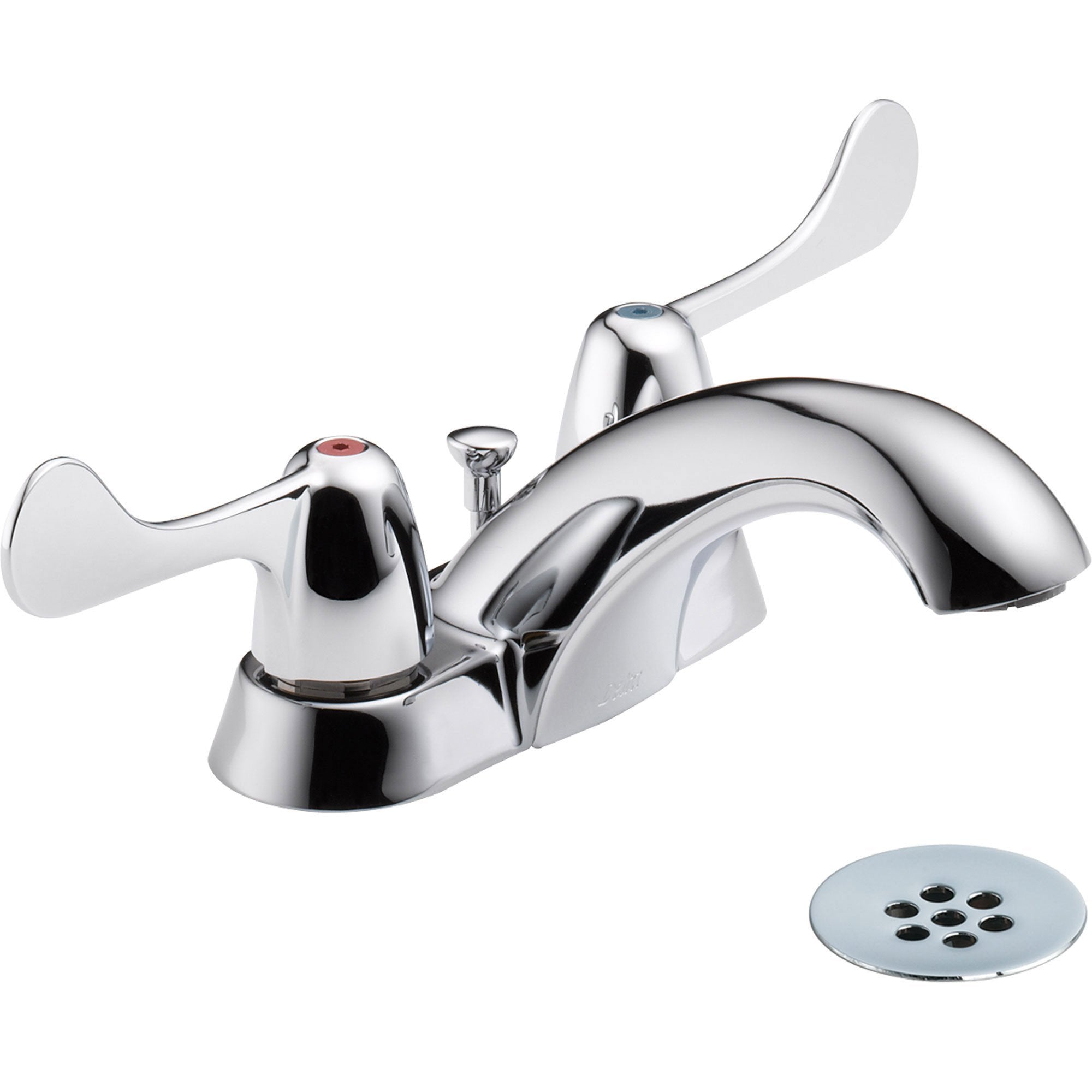 Delta Commercial 4" Centerset Low Arc Bathroom Faucet in Chrome 572906