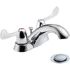 Delta Commercial 4" Centerset Low-Arc Chrome Bathroom Sink Faucet 572907