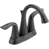 Delta Lahara Venetian Bronze 4" Centerset 2-Handle Bathroom Sink Faucet 614843
