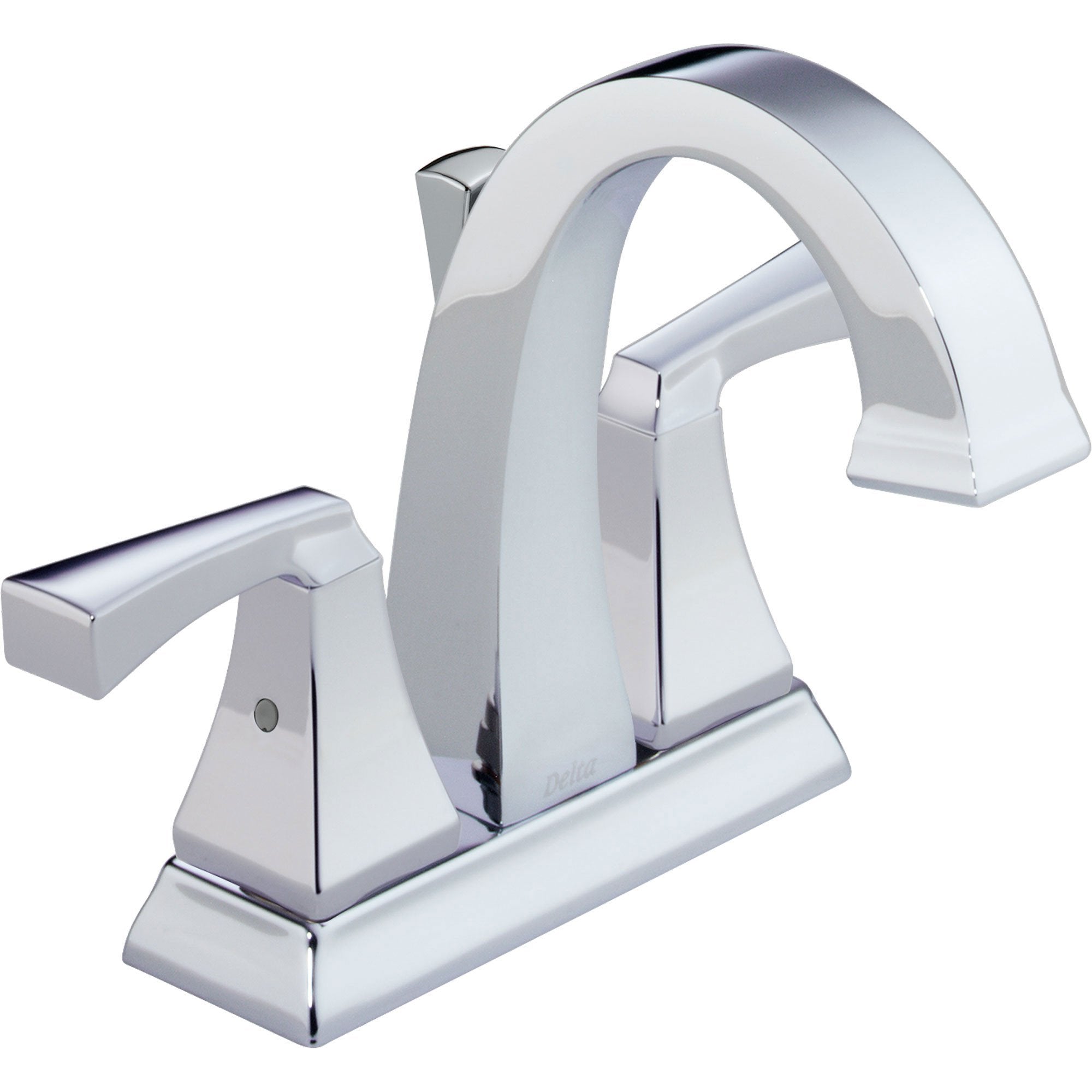 Delta Dryden Modern 4" Chrome Finish Centerset Bathroom Faucet 614850
