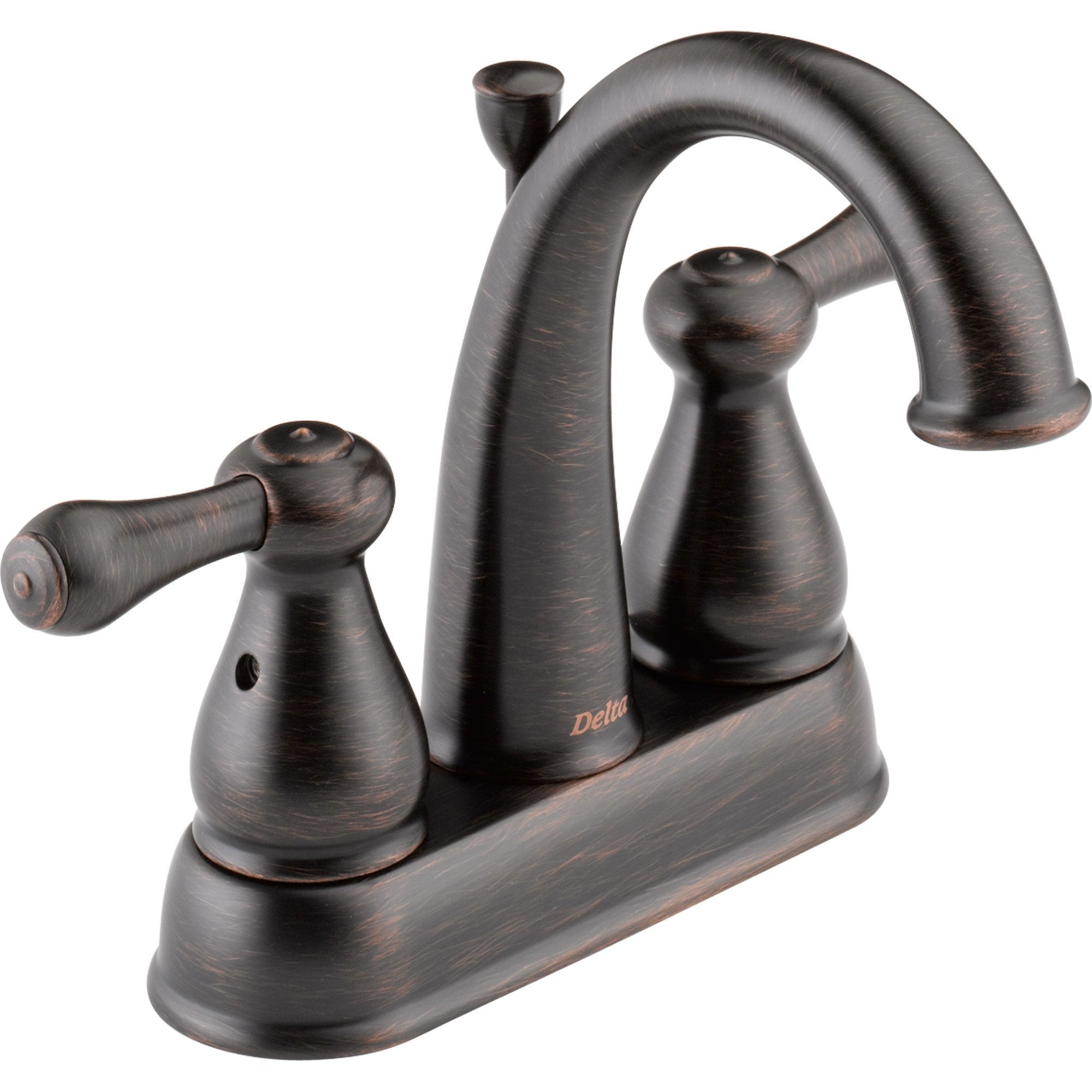 Delta Leland 4" Centerset Venetian Bronze High Arc Bathroom Sink Faucet 572911