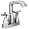 Delta Stryke Chrome Finish Centerset Bathroom Faucet with Matching Drain and Cross Handles D257766MPUDST