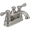 Delta Leland 4" Centerset Stainless Finish Low Arc Bathroom Sink Faucet 474283