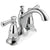 Delta Linden Collection Chrome Finish Contemporary Two Handle Centerset Bathroom Lavatory Sink Faucet with Metal Pop-up Drain D2593MPUDST