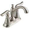 Delta Linden Stainless Steel Finish 4" Centerset High Arc Bathroom Faucet 614875