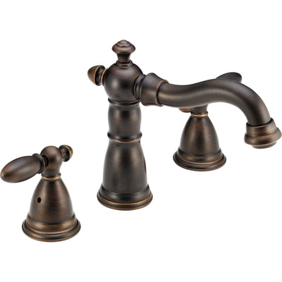 Delta Venetian Bronze Victorian Single Handle Bathroom Faucet, Roman Tub Filler with Handles INCLUDES Rough-in Valve, and Towel Ring Package D006CR