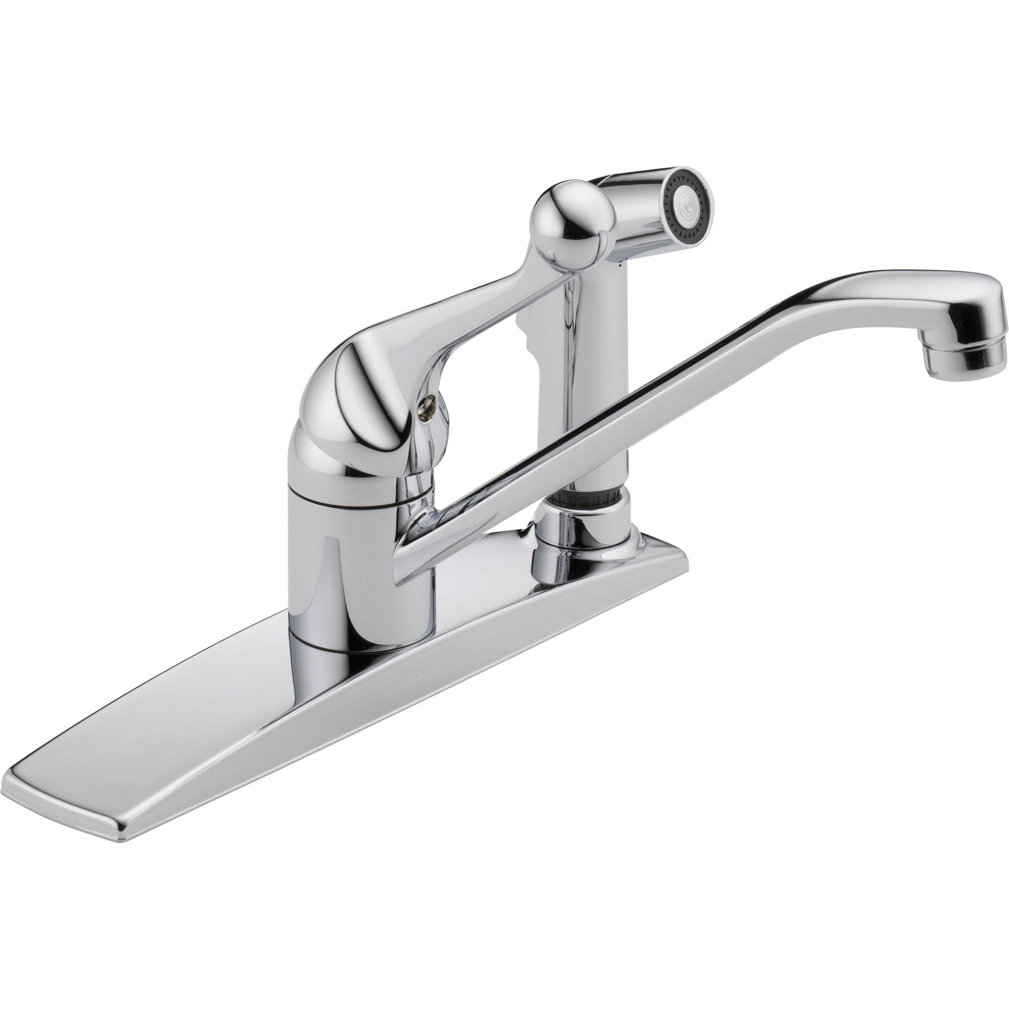 Delta Classic Single Handle Chrome Integral Side Sprayer Kitchen Faucet 610439