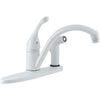 Delta Collins Single Handle White Kitchen Faucet Integral Side Sprayer 474503