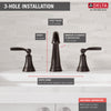 Delta Woodhurst Venetian Bronze Finish Bathroom Sink Faucet Includes Matching Drain and Lever Handles D3532LFRBMPU