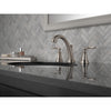 Delta Woodhurst Stainless Steel Finish Bathroom Sink Faucet Includes Matching Drain and Lever Handles D3532LFSSMPU