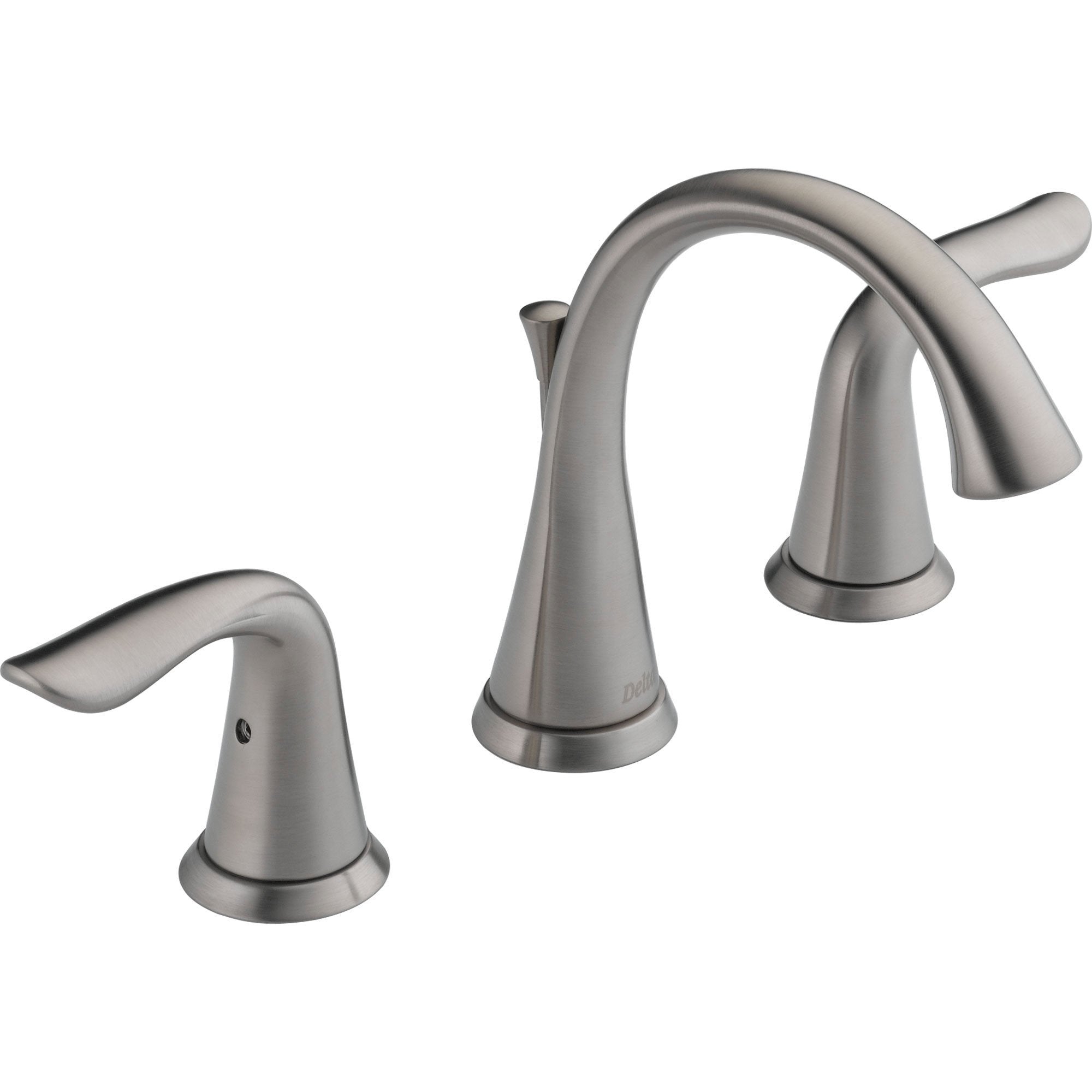 Delta Lahara 4-16" Stainless Finish Mini-Widespread Bathroom Faucet 572931