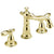 Delta Victorian Collection Polished Brass Finish Traditional Style Two Handle Widespread Lavatory Bathroom Sink Faucet with Drain D3555PBMPUDST