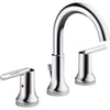 Delta Trinsic Modern Chrome Finish Widespread High Arc Bathroom Faucet 614922
