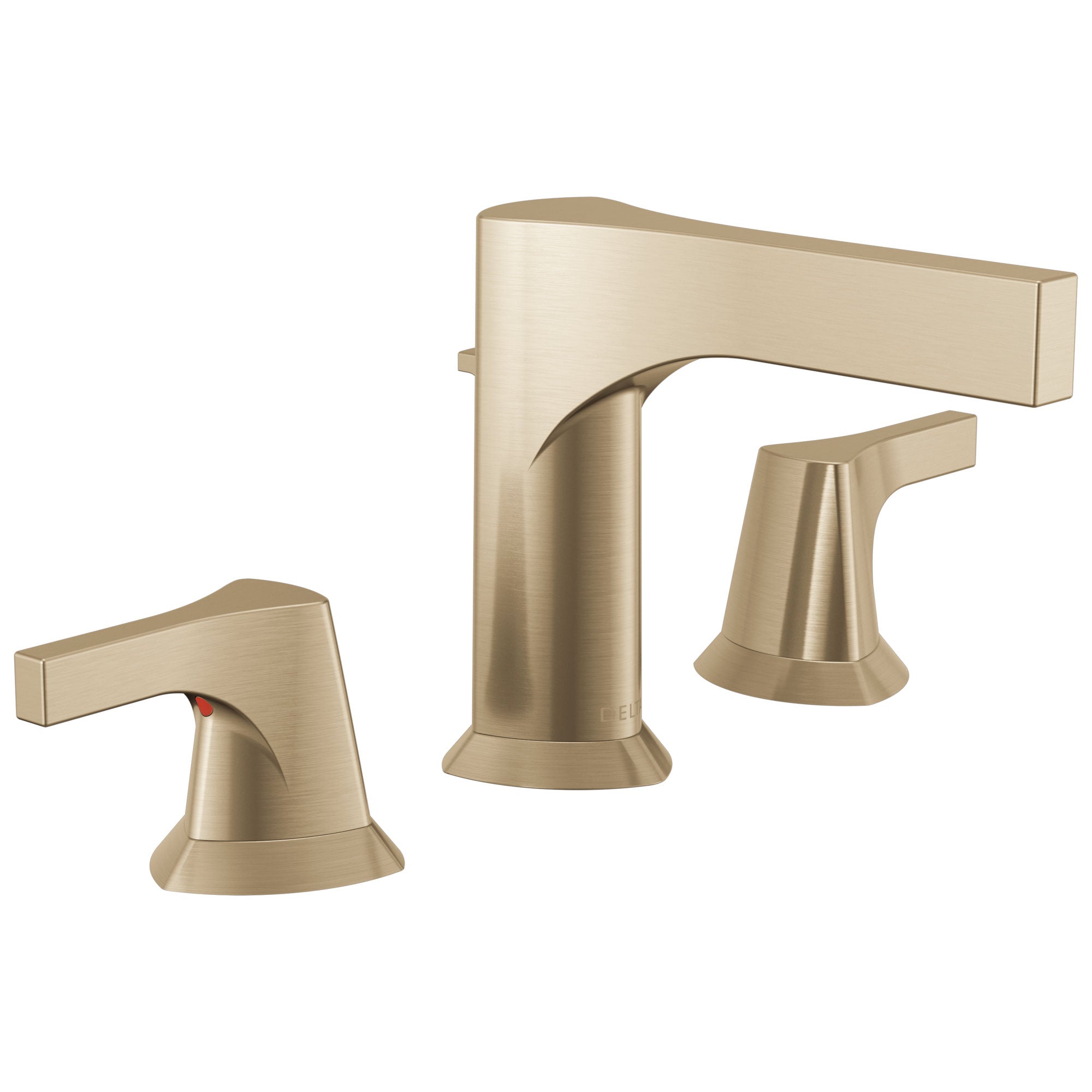 Delta Zura Champagne Bronze Finish Two Handle Widespread Bathroom Faucet with Drain D3574CZMPUDST