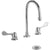 Delta Commercial Widespread Chrome Bathroom Faucet with Grid Strainer 614924