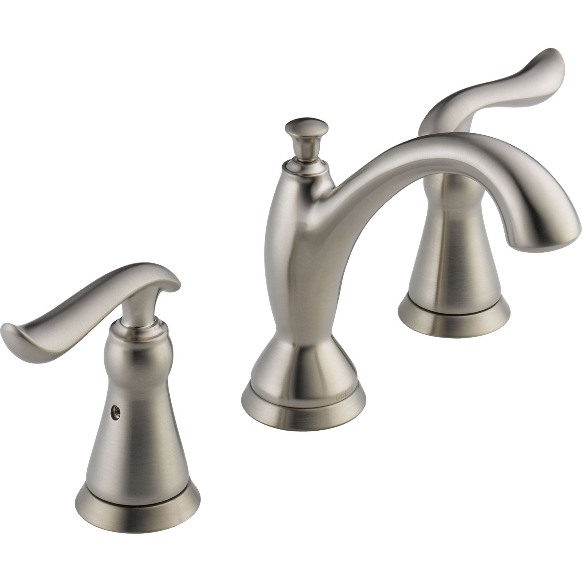 Delta Linden Stainless Steel Finish Widespread Bathroom Sink Faucet 555580
