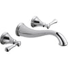 Delta Cassidy 2-Handle Chrome Finish Wall Mount Bathroom Sink Faucet 579526