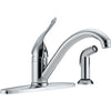 Delta Classic Chrome Single Handle Kitchen Sink Faucet with Side Sprayer 586340