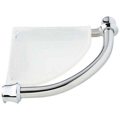 Delta Bath Safety Chrome BASICS Bathroom Accessory Set Includes: 18" Grab Bar, Corner Shower Shelf, Paper Holder with Assist Grab Bar D10116AP