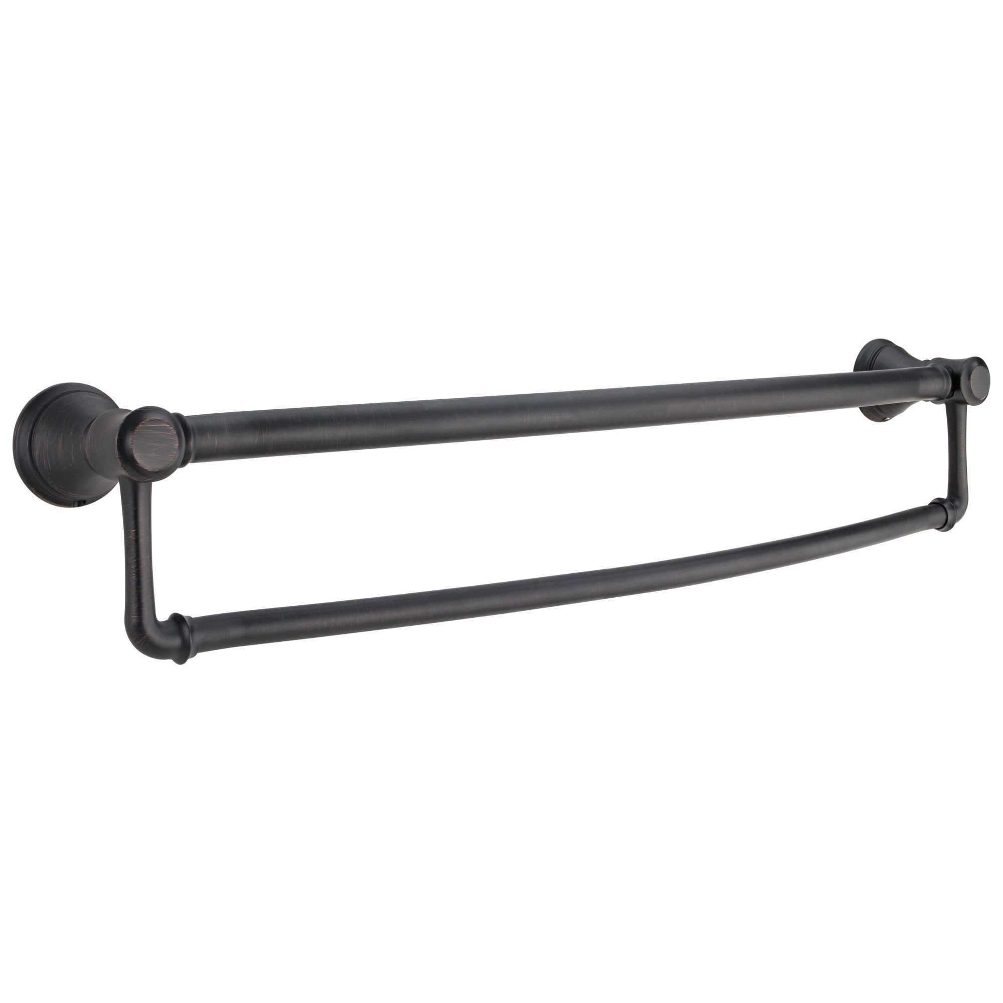 Delta Bath Safety Collection Venetian Bronze Finish Traditional Style Double 24" Towel Bar with Bathroom Assist Grab Bar D41319RB
